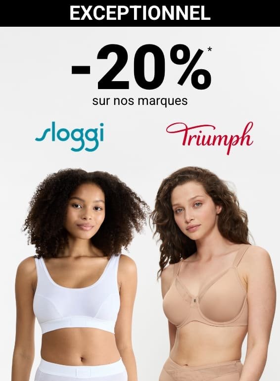-20% sur les marques Sloggi et Triumph